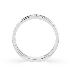 Pierścionek Minimalizm z diamentem 101-10064-W-0.02 - Jubiler Sezam