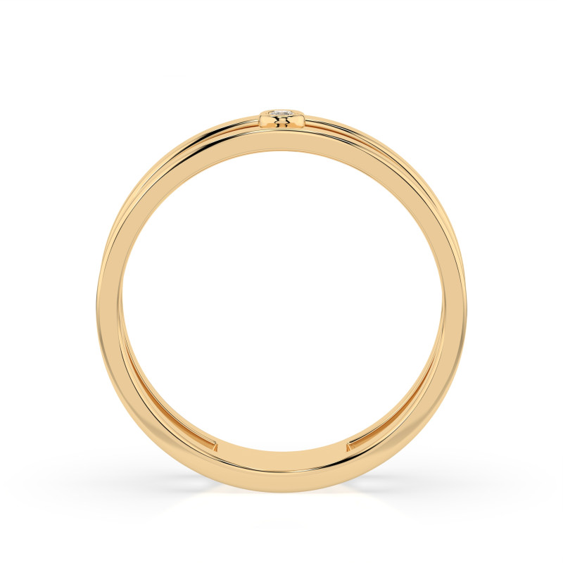 Pierścionek Minimalizm z diamentem 101-10064-Y-0.02 - Jubiler Sezam