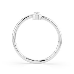 Pierścionek Minimalizm z diamentem 101-10071-W-0.02 - Jubiler Sezam