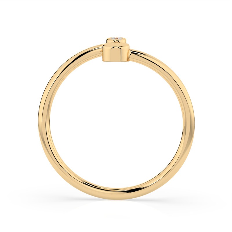 Pierścionek Minimalizm z Diamentem KB 101-10071-Y-0.02