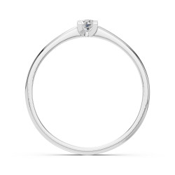 Pierścionek Soliter z diamentem 101-10117-W-0.1 - Jubiler Sezam