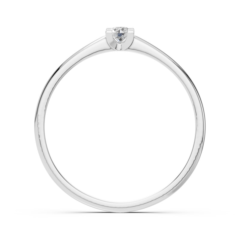 Pierścionek Soliter z diamentem 101-10117-W-0.1 - Jubiler Sezam