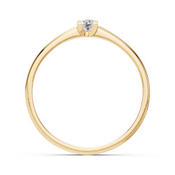 Pierścionek Soliter z diamentem 101-10117-Y-0.1 - Jubiler Sezam