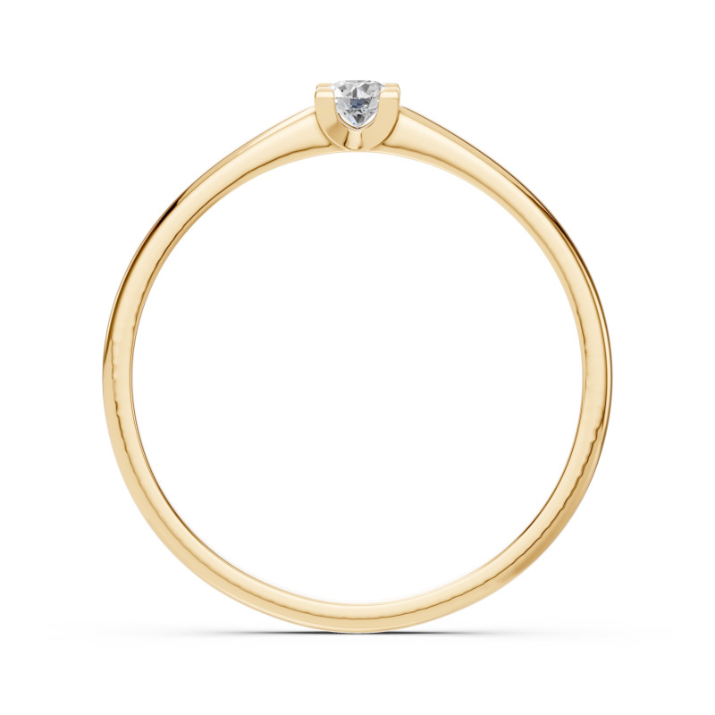 Pierścionek Soliter z Diamentem KB 101-10117-Y-0.1