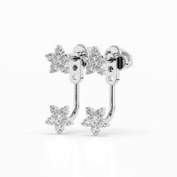 Kolczyki Iluzja z diamentami 102-10195/1-W-0.25 - Jubiler Sezam