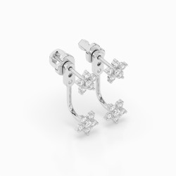 Kolczyki Iluzja z diamentami 102-10195/1-W-0.25 - Jubiler Sezam