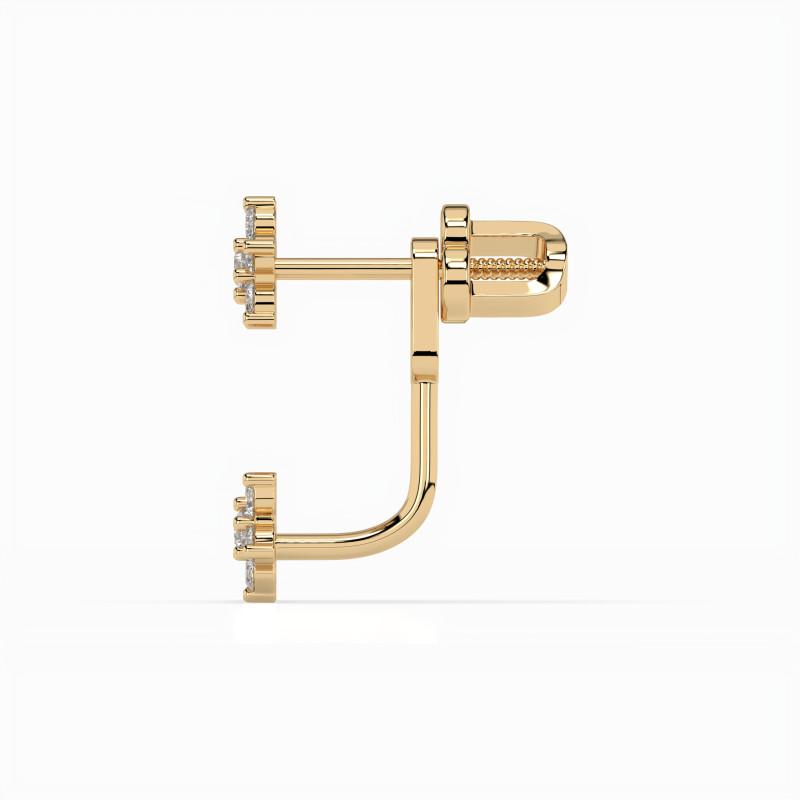 Kolczyki Iluzja z Diamentami KB 102-10195/1-Y-0.25