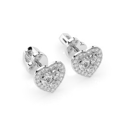 Kolczyki Iluzja z diamentami 102-10096-W-0.17 - Jubiler Sezam