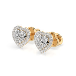 Kolczyki Iluzja z diamentami 102-10096-Y-0.17 - Jubiler Sezam