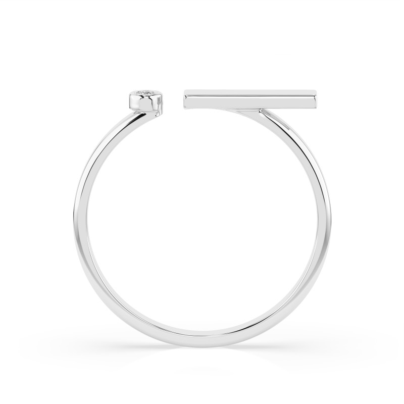 Pierścionek Minimalizm z Diamentem KB 101-10066-W-0.02