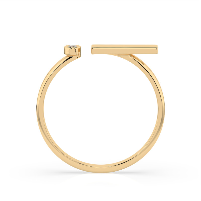 Pierścionek Minimalizm z Diamentem KB 101-10066-Y-0.02