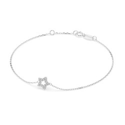 Bransoletka Minimalizm z diamentami 105-10014-W-0.08 - Jubiler Sezam