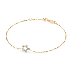 Bransoletka Minimalizm z diamentami 105-10014-Y-0.08 - Jubiler Sezam