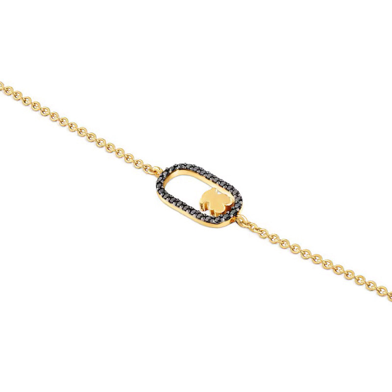 Bransoletka ze srebra powlekanego złotem 18-karatowym ze spinelami TOUS Camille