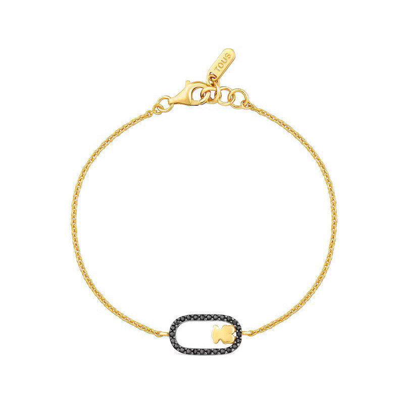 Bransoletka ze srebra powlekanego złotem 18-karatowym ze spinelami TOUS Camille