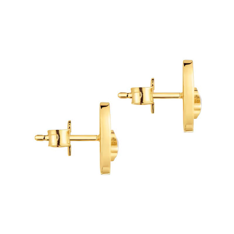 Kolczyki ze srebra powlekanego złotem 18-karatowym z masą perłową TOUS Camille