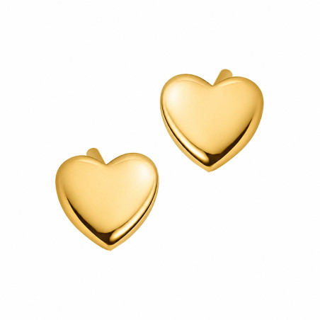 Kolczyki srebrne z serduszkiem próba 925 koloru złotego