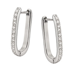 Kolczyki srebrne przecinki z białymi cyrkoniami