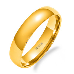 Obrączka ślubna ze złota 585, półokrągła 5 mm