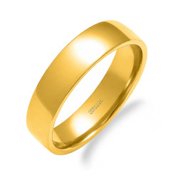 Obrączka ślubna ze złota 585, zaokrąglona 4 mm