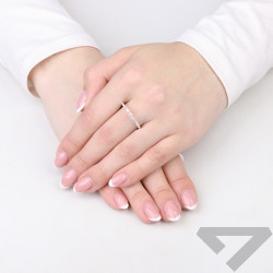 Srebrny Pierścionek z Bagietami Rings pr. 925 - JubilerSezam.pl