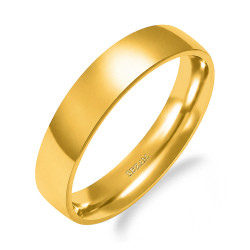 Obrączka ślubna ze złota 585, półokrągła 4,5 mm