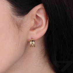 Kolczyki złote koła 12 mm, próba 585