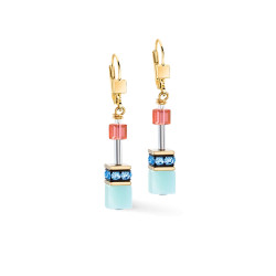 Kolczyki stalowe Coeur de Lion z kryształami GeoCUBE Multicolor 4905201520