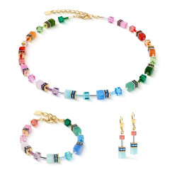 Bransoletka stalowa Coeur de Lion z kryształami GeoCUBE Multicolor 4905301520