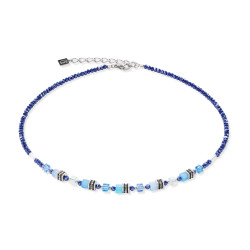 Naszyjnik stalowy Coeur de Lion z kryształami Mini Cubes Blue 4565100700