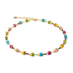 Naszyjnik stalowy Coeur de Lion z kryształami GeoCUBE Multicolour 4413101516