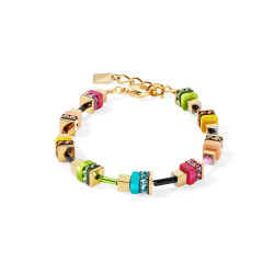 Bransoletka stalowa Coeur de Lion z kryształami GeoCUBE Multicolour 4413301516