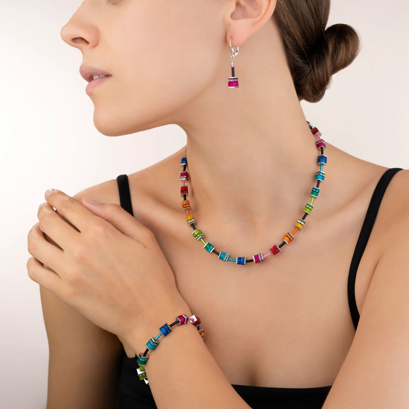 Kolczyki stalowe Coeur de Lion z kryształkami GeoCUBE Multicolour 4409201500