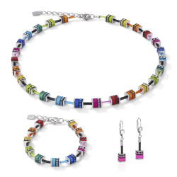 Kolczyki stalowe Coeur de Lion z kryształkami GeoCUBE Multicolour 4409201500