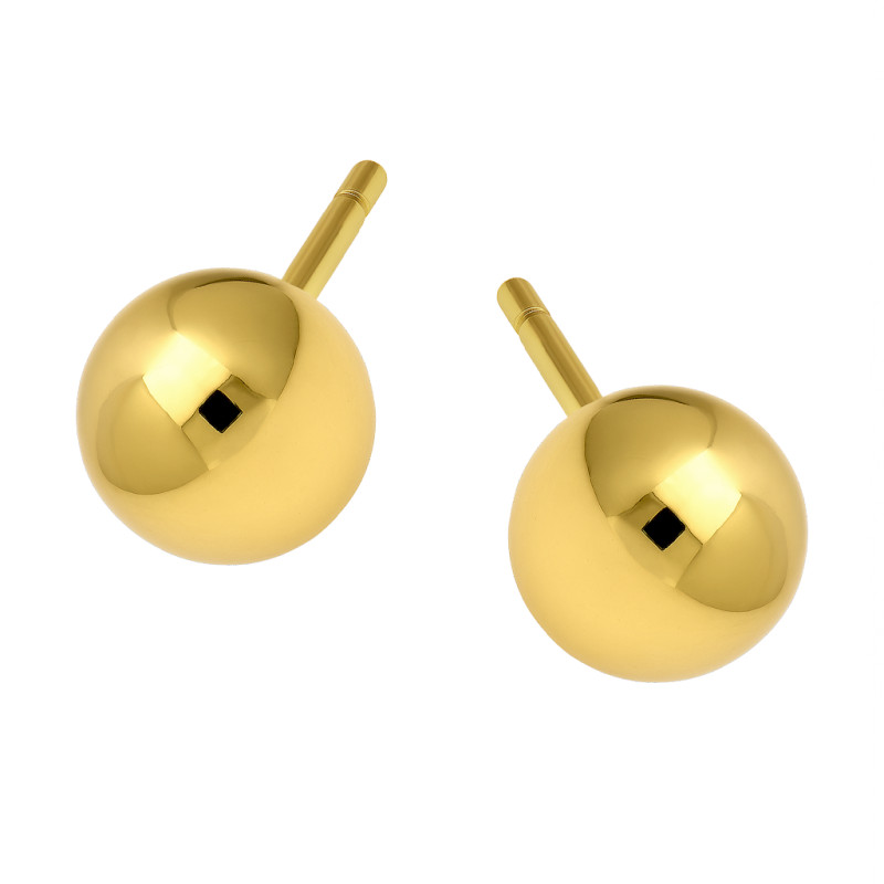 Złote Kolczyki Kulki 6mm pr. 375 Sztyft - JubilerSezam.pl
