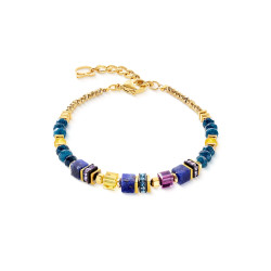 Bransoletka stalowa Coeur de Lion z kamieniami i kryształami Multicolour 3046301592