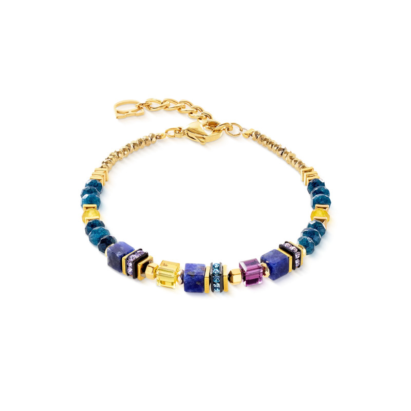 Bransoletka stalowa Coeur de Lion z kamieniami i kryształami Multicolour 3046301592