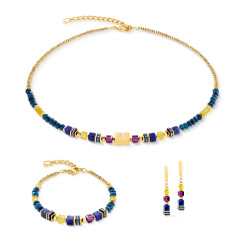 Bransoletka stalowa Coeur de Lion z kamieniami i kryształami Multicolour 3046301592