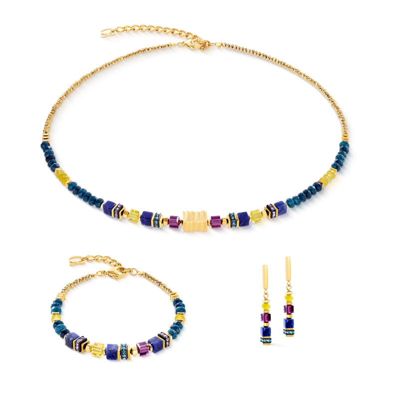 Bransoletka stalowa Coeur de Lion z kamieniami i kryształami Multicolour 3046301592