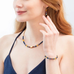 Bransoletka stalowa Coeur de Lion z kamieniami i kryształami Multicolour 3046301592
