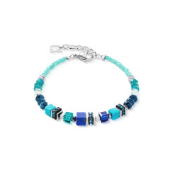 Bransoletka stalowa Coeur de Lion z kamieniami i kryształkami Swarovski 3046300607