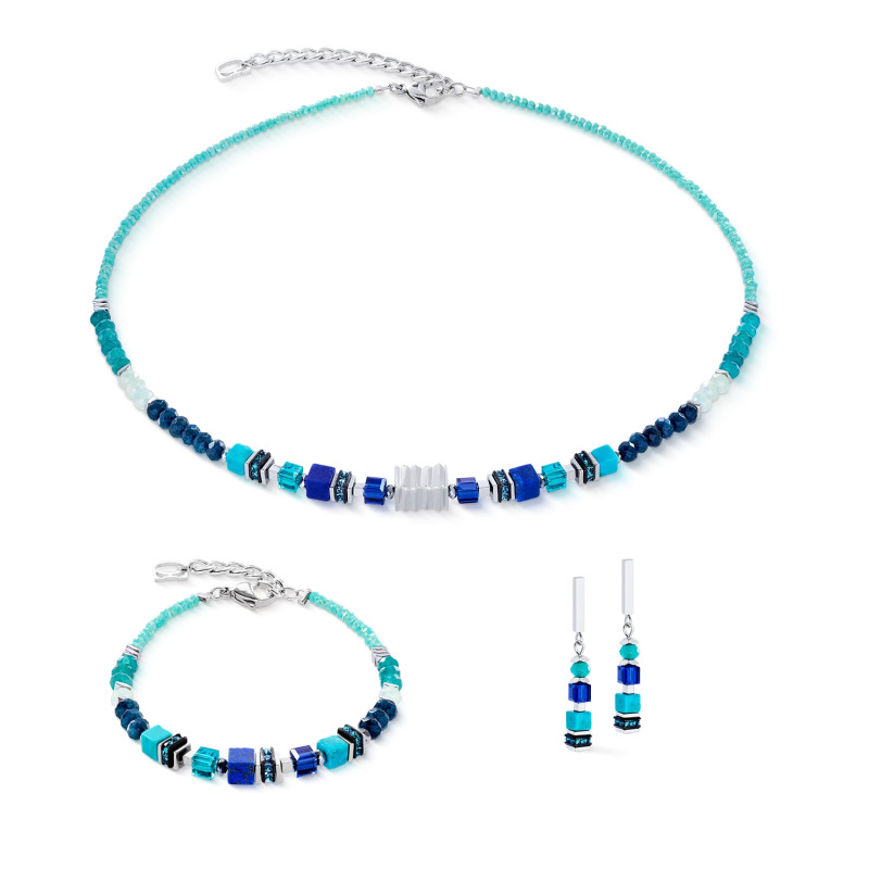 Bransoletka stalowa Coeur de Lion z kamieniami i kryształkami Swarovski 3046300607