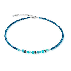 Naszyjnik stalowy Coeur de Lion z turkusem i Swarovski pearls 2103100624