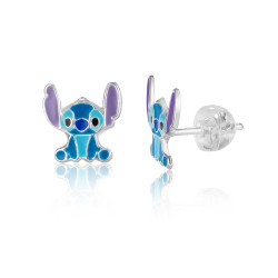 Kolczyki Disney Stitch emaliowane, ze srebra 925