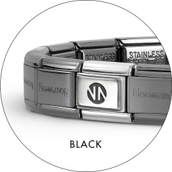 Bransoleta NOMINATION baza 14 elementów z logo NN 530301 SI 002 Black Stal