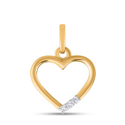 Serduszko z diamentami 0,02 ct, złoto 585