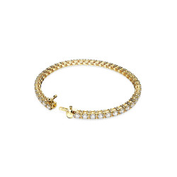 Bransoletka Swarovski 5657664 Matrix Tennis  okrągły szlif, biała, wykończenie w kolorze złota 18K