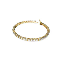 Bransoletka Swarovski 5657664 Matrix Tennis  okrągły szlif, biała, wykończenie w kolorze złota 18K