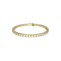 Bransoletka Swarovski 5657664 Matrix Tennis  okrągły szlif, biała, wykończenie w kolorze złota 18K