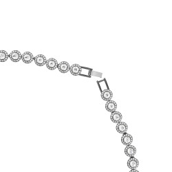 Naszyjnik Swarovski Una 5681057, Szlif okrągły, Długi, Biały, Powłoka z rutenu